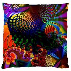 Colored Fractal Standard Flano Cushion Case (one Side) by BangZart