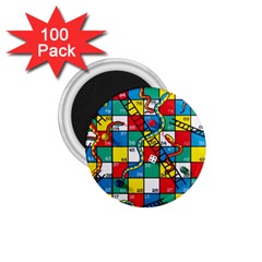 Snakes And Ladders 1 75  Magnets (100 Pack)  by BangZart