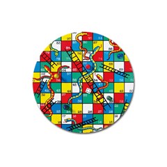 Snakes And Ladders Magnet 3  (round) by BangZart