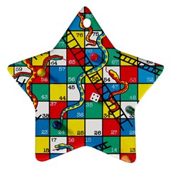 Snakes And Ladders Star Ornament (two Sides) by BangZart
