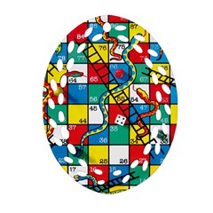 Snakes And Ladders Ornament (oval Filigree) by BangZart
