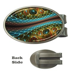 Fractal Snake Skin Money Clips (oval) 