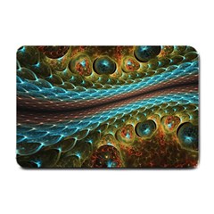 Fractal Snake Skin Small Doormat  by BangZart