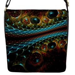 Fractal Snake Skin Flap Messenger Bag (s)