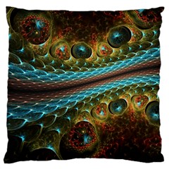 Fractal Snake Skin Standard Flano Cushion Case (one Side)