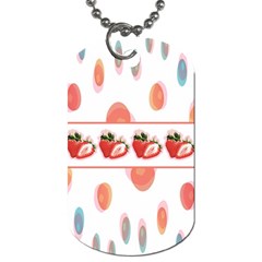 Strawberries Dog Tag (one Side) by SuperPatterns