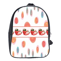 Strawberries School Bags(large)  by SuperPatterns