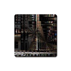 Blacktechnology Circuit Board Electronic Computer Square Magnet by BangZart