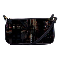 Blacktechnology Circuit Board Electronic Computer Shoulder Clutch Bags by BangZart