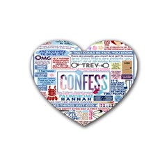 Book Collage Based On Confess Rubber Coaster (heart)  by BangZart