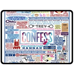 Book Collage Based On Confess Double Sided Fleece Blanket (large) 