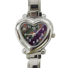 Batik Art Pattern  Heart Italian Charm Watch by BangZart