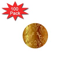 Golden Pattern Vintage Gradient Vector 1  Mini Buttons (100 Pack) 