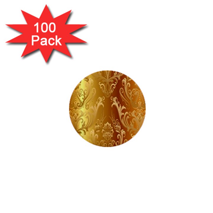 Golden Pattern Vintage Gradient Vector 1  Mini Buttons (100 pack) 