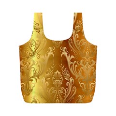 Golden Pattern Vintage Gradient Vector Full Print Recycle Bags (m) 