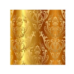 Golden Pattern Vintage Gradient Vector Small Satin Scarf (square)