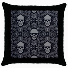 Dark Horror Skulls Pattern Throw Pillow Case (black) by BangZart