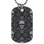 Dark Horror Skulls Pattern Dog Tag (One Side) Front