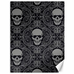 Dark Horror Skulls Pattern Canvas 36  X 48   by BangZart