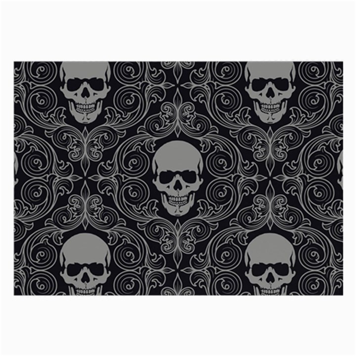 Dark Horror Skulls Pattern Large Glasses Cloth (2-Side)