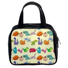 Group Of Funny Dinosaurs Graphic Classic Handbags (2 Sides) by BangZart