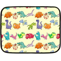 Group Of Funny Dinosaurs Graphic Double Sided Fleece Blanket (mini) 