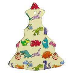 Group Of Funny Dinosaurs Graphic Ornament (christmas Tree)  by BangZart