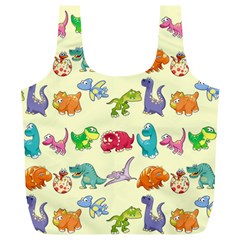 Group Of Funny Dinosaurs Graphic Full Print Recycle Bags (l)  by BangZart