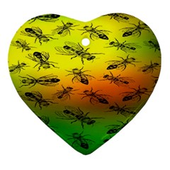 Insect Pattern Ornament (heart) by BangZart