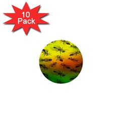 Insect Pattern 1  Mini Buttons (10 Pack)  by BangZart