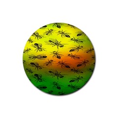 Insect Pattern Rubber Coaster (round)  by BangZart