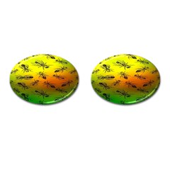 Insect Pattern Cufflinks (oval) by BangZart