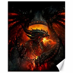 Dragon Legend Art Fire Digital Fantasy Canvas 11  X 14   by BangZart