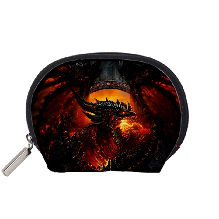 Dragon Legend Art Fire Digital Fantasy Accessory Pouches (Small) 