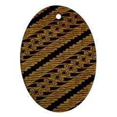 Traditional Art Indonesian Batik Oval Ornament (two Sides) by BangZart