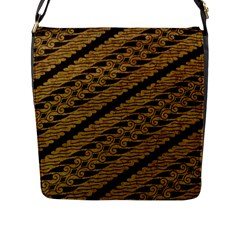 Traditional Art Indonesian Batik Flap Messenger Bag (l) 