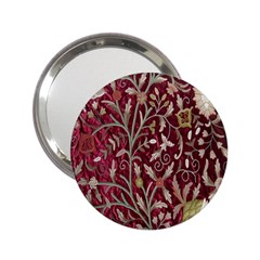 Crewel Fabric Tree Of Life Maroon 2 25  Handbag Mirrors