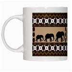 Elephant African Vector Pattern White Mugs Left