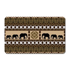 Elephant African Vector Pattern Magnet (rectangular) by BangZart