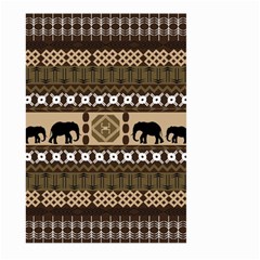 Elephant African Vector Pattern Large Garden Flag (two Sides) by BangZart