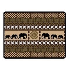 Elephant African Vector Pattern Double Sided Fleece Blanket (small) 