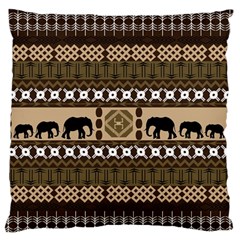 Elephant African Vector Pattern Standard Flano Cushion Case (one Side) by BangZart
