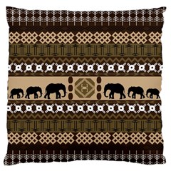 Elephant African Vector Pattern Standard Flano Cushion Case (two Sides)