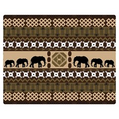 Elephant African Vector Pattern Double Sided Flano Blanket (medium) 