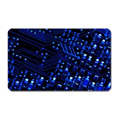 Blue Circuit Technology Image Magnet (rectangular) by BangZart