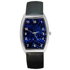 Blue Circuit Technology Image Barrel Style Metal Watch by BangZart