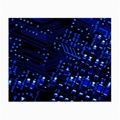 Blue Circuit Technology Image Small Glasses Cloth by BangZart