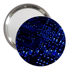 Blue Circuit Technology Image 3  Handbag Mirrors by BangZart