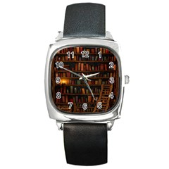 Books Library Square Metal Watch by BangZart