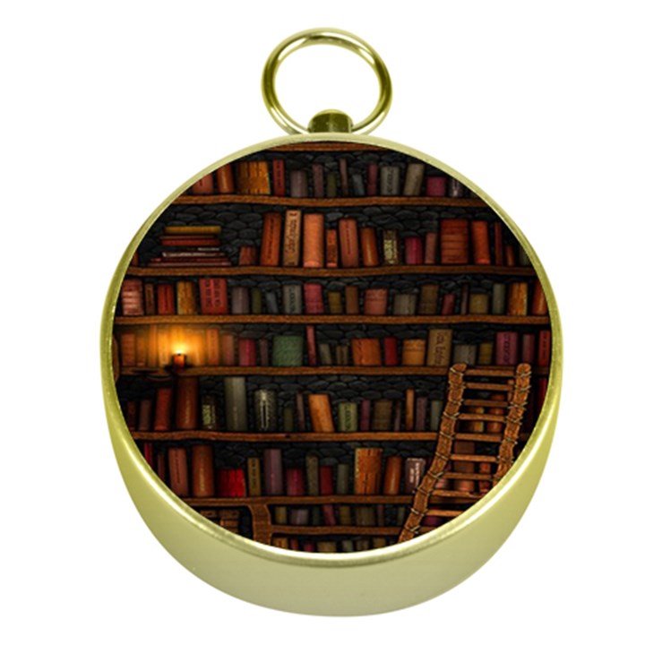 Books Library Gold Compasses